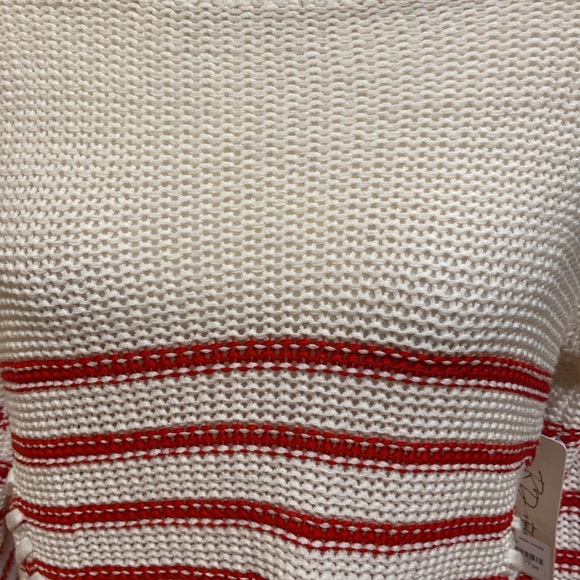 NWT Cloth By Rd Style Red/white Cable Knit Sweater Women's Size Medium - Picture 5 of 9